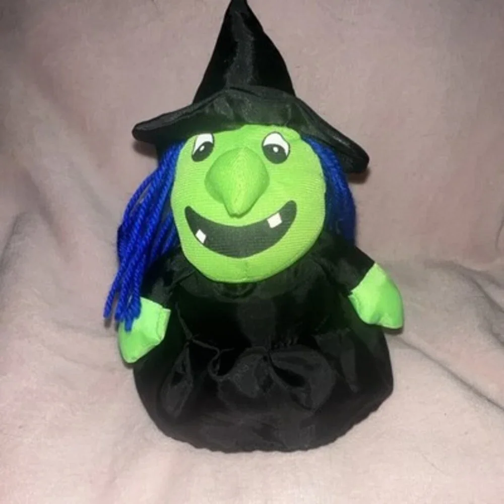 Halloween Witch Green/Black/Blue, Washable, Small pop-up Vintage